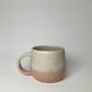 Pink and White Mug.